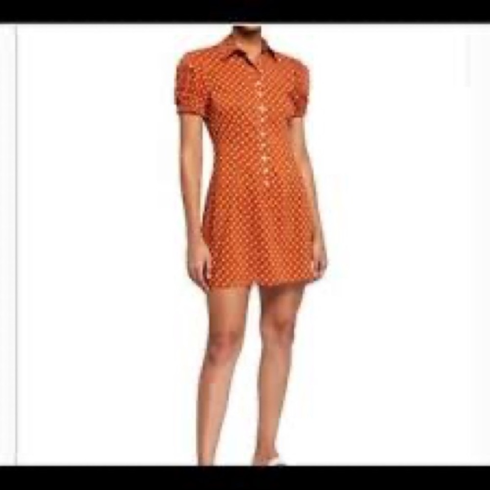 WEWOREWHAT Bran Polka Dot ELLE Mini Dress L NWT